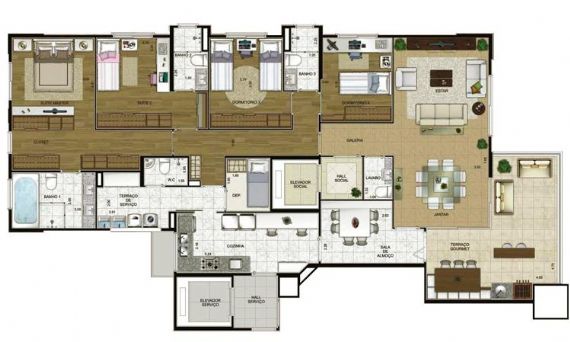 Apartamento à venda com 2 quartos, 170m² - Foto 9