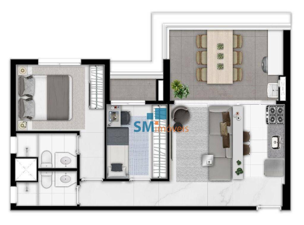 Apartamento à venda com 2 quartos, 59m² - Foto 38