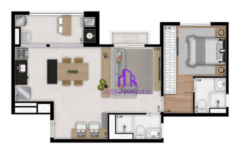 Apartamento à venda com 3 quartos, 84m² - Foto 2