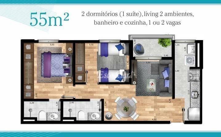 Apartamento à venda com 2 quartos, 55m² - Foto 20