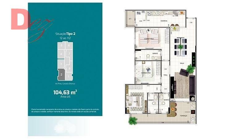 Apartamento à venda com 3 quartos, 104m² - Foto 10