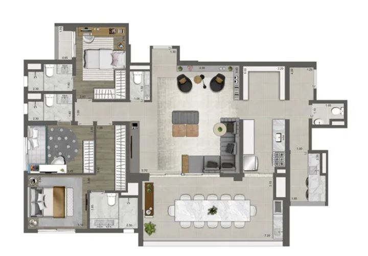 Apartamento à venda com 3 quartos, 147m² - Foto 19