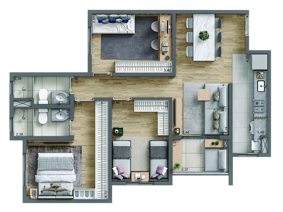 Apartamento à venda com 2 quartos, 50m² - Foto 20