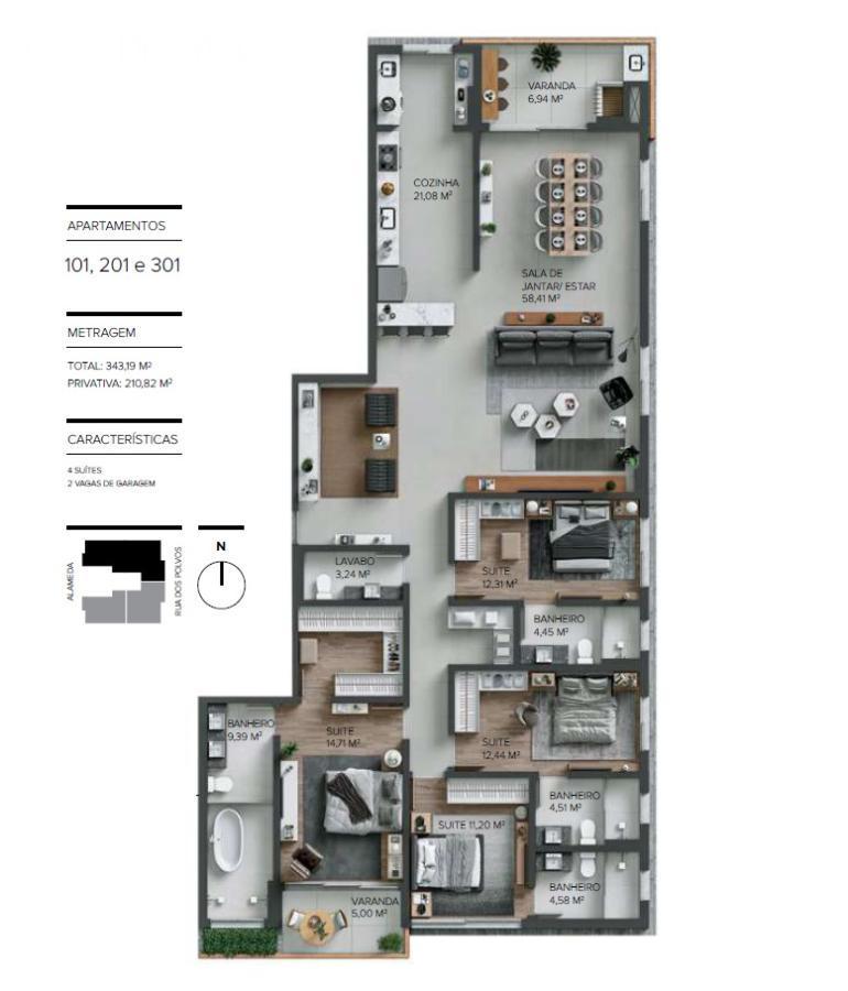 Apartamento à venda com 4 quartos, 210m² - Foto 31