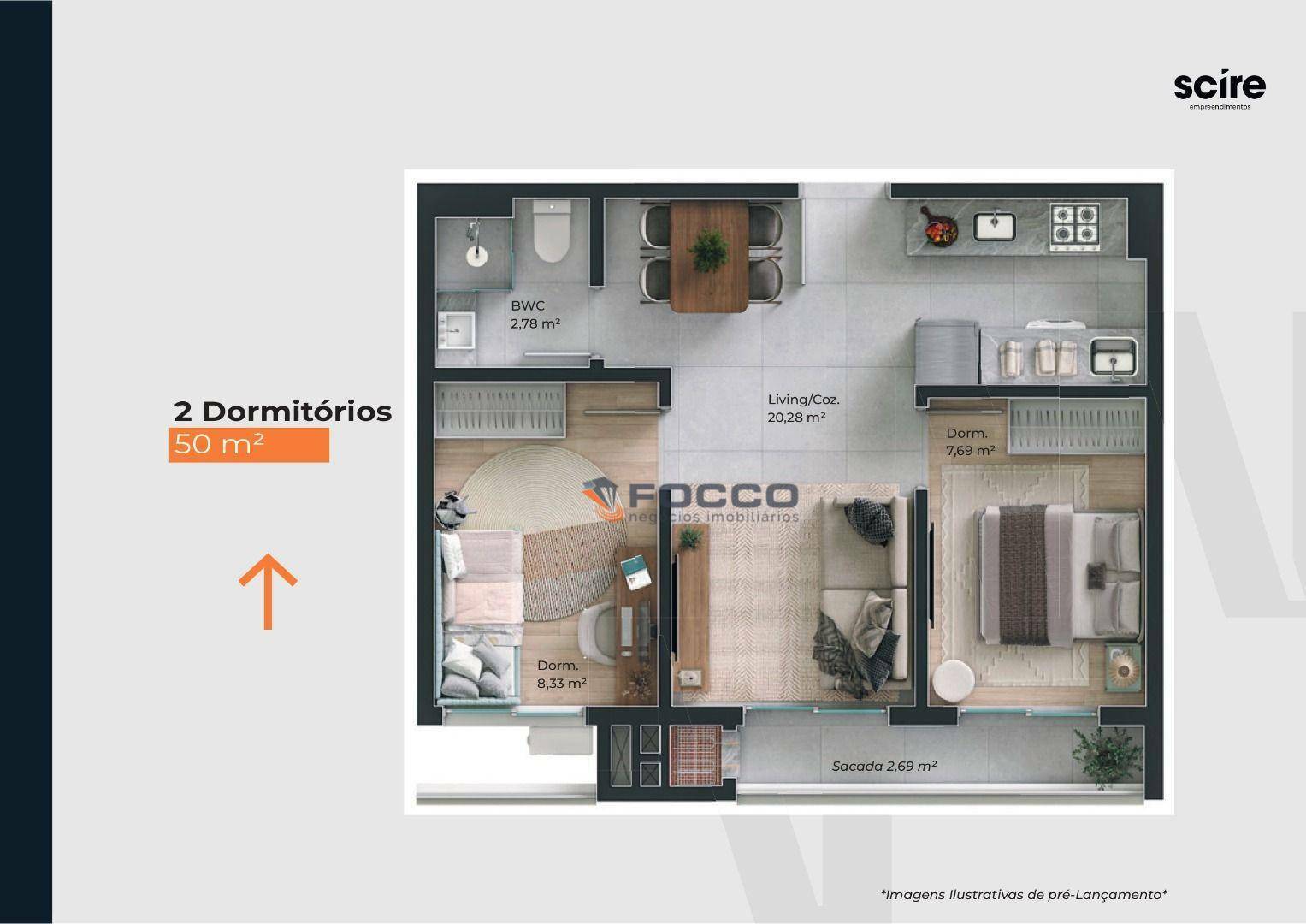 Apartamento à venda com 2 quartos, 52m² - Foto 23