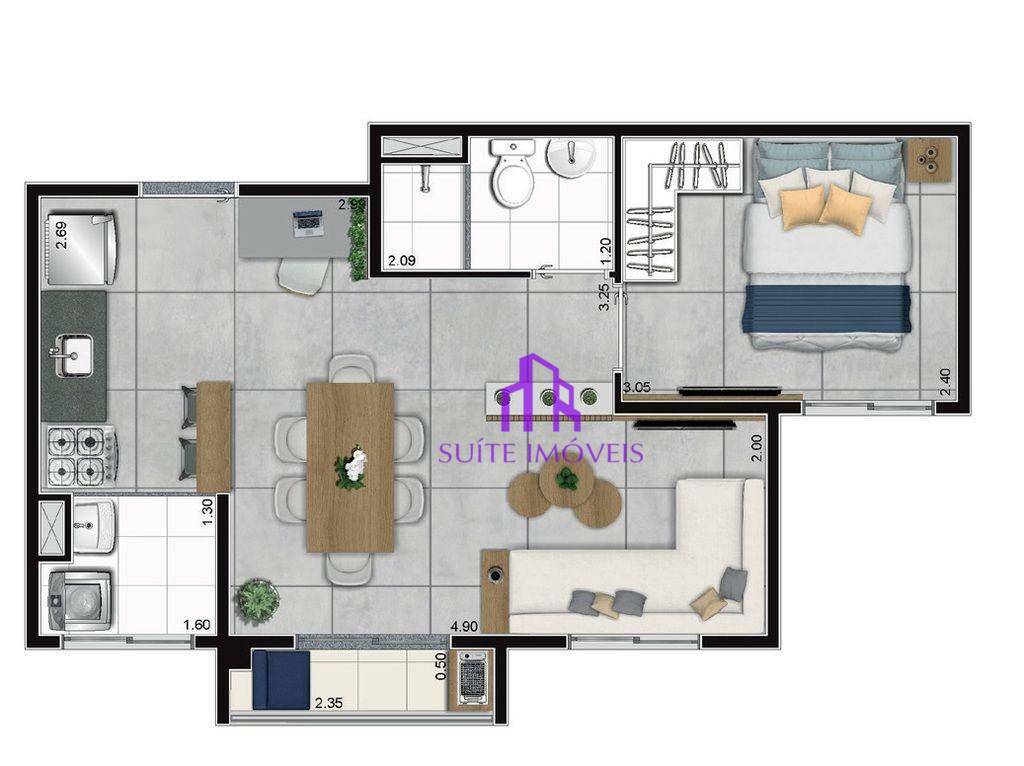 Apartamento à venda com 2 quartos, 41m² - Foto 4