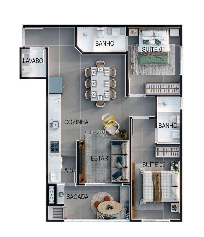 Apartamento à venda com 2 quartos, 75m² - Foto 12