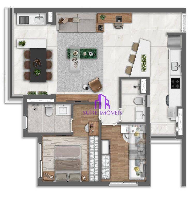 Apartamento à venda com 2 quartos, 92m² - Foto 3