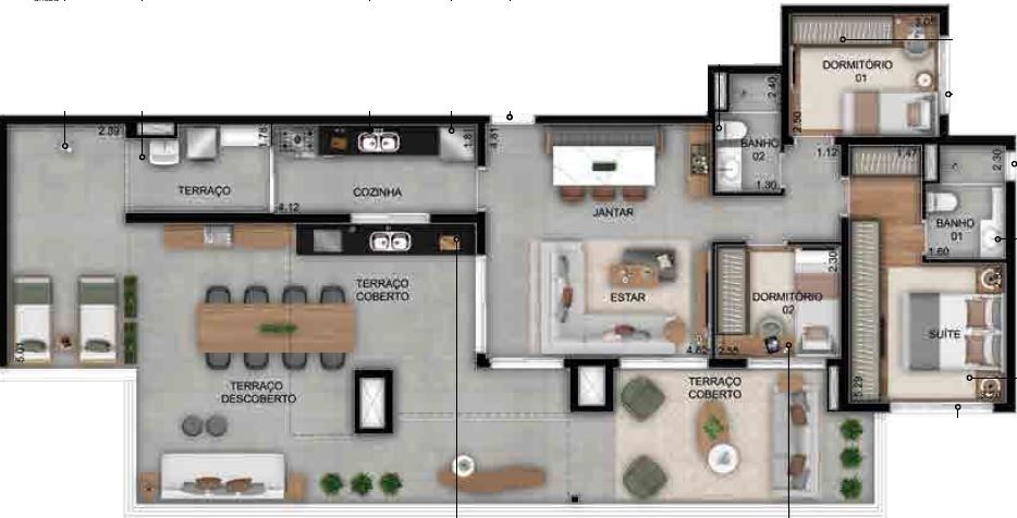 Apartamento à venda com 3 quartos, 120m² - Foto 4