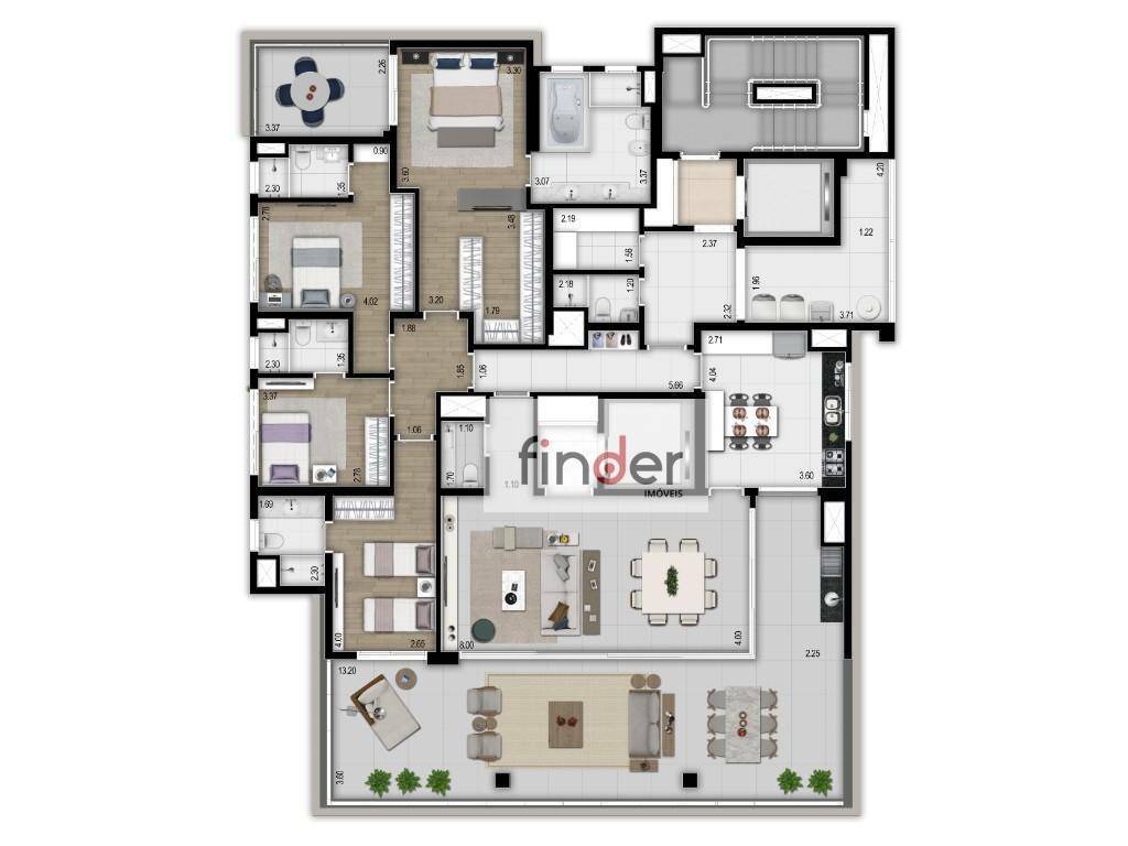 Apartamento à venda com 3 quartos, 270m² - Foto 52