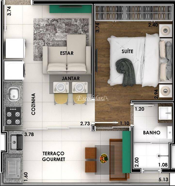 Apartamento à venda com 2 quartos, 50m² - Foto 42