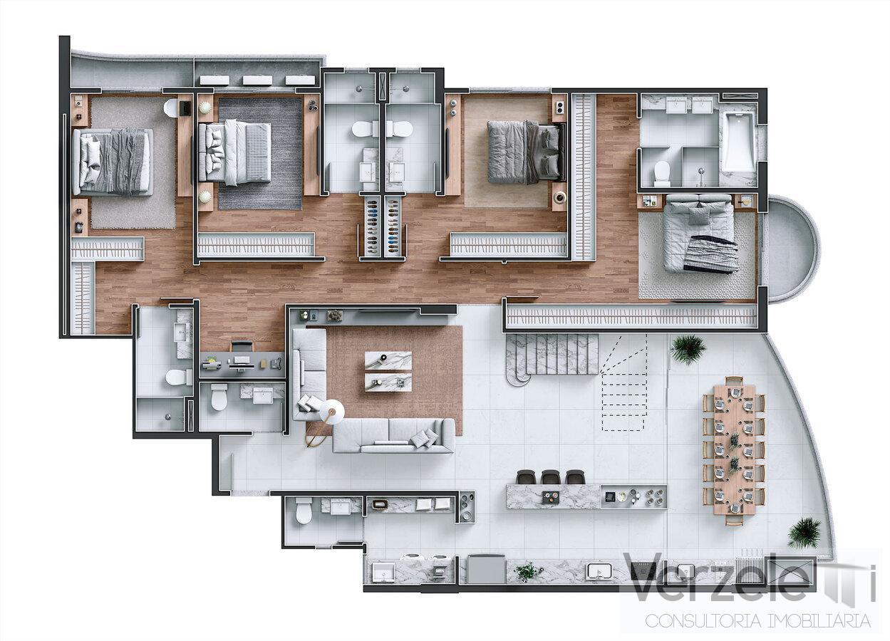 Apartamento à venda com 4 quartos, 180m² - Foto 30