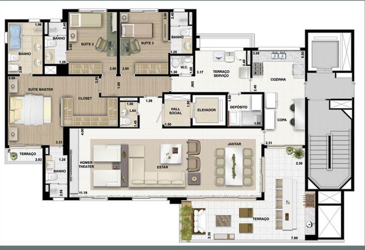 Apartamento à venda com 4 quartos, 192m² - Foto 5