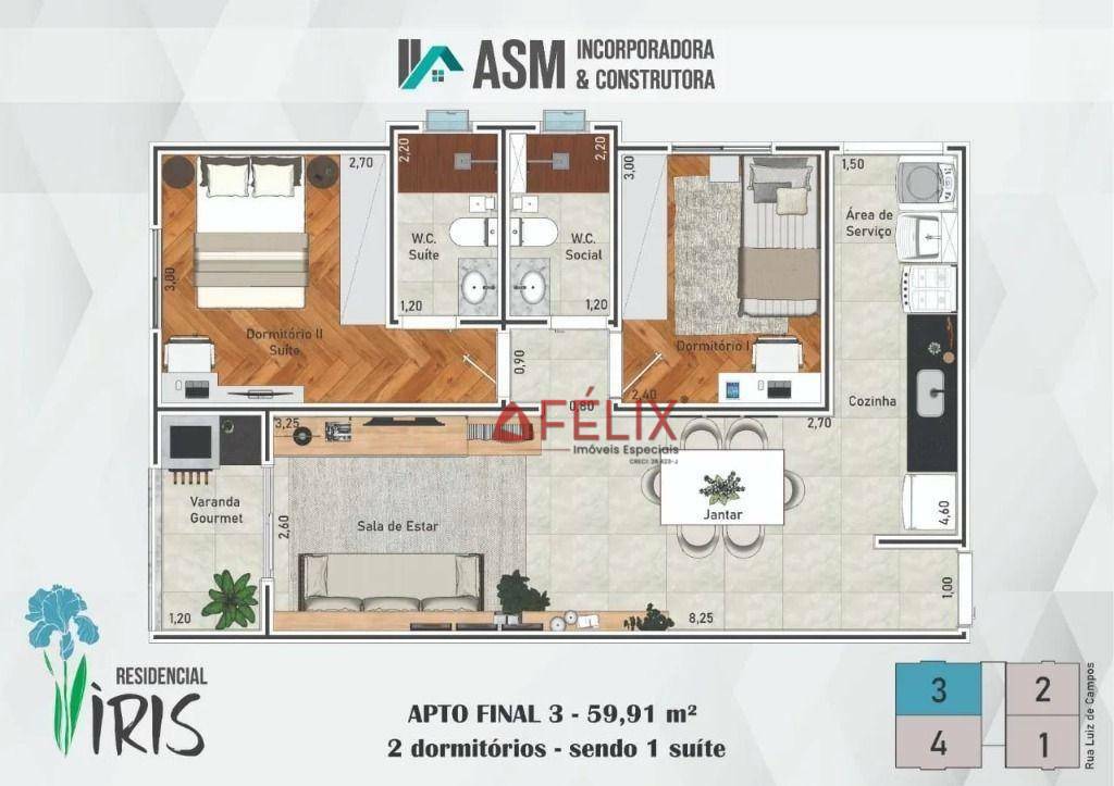 Apartamento à venda com 2 quartos, 59m² - Foto 13