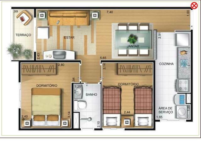 Apartamento à venda com 2 quartos, 51m² - Foto 7