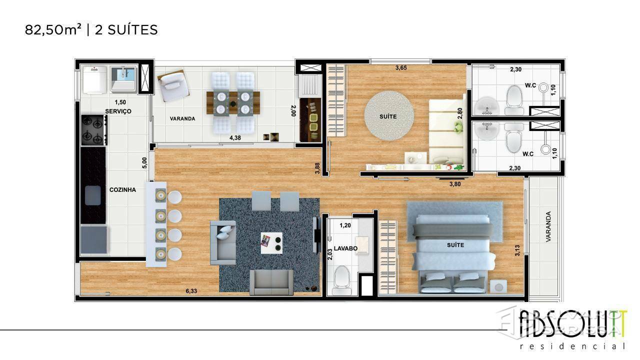 Apartamento à venda com 3 quartos, 84m² - Foto 43