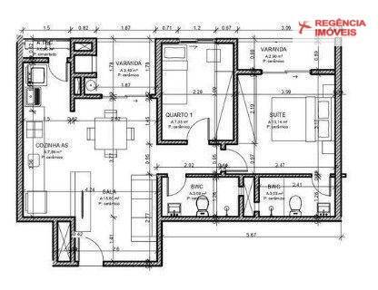 Apartamento à venda com 2 quartos, 61m² - Foto 2