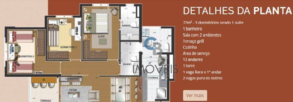 Apartamento à venda com 3 quartos, 77m² - Foto 12