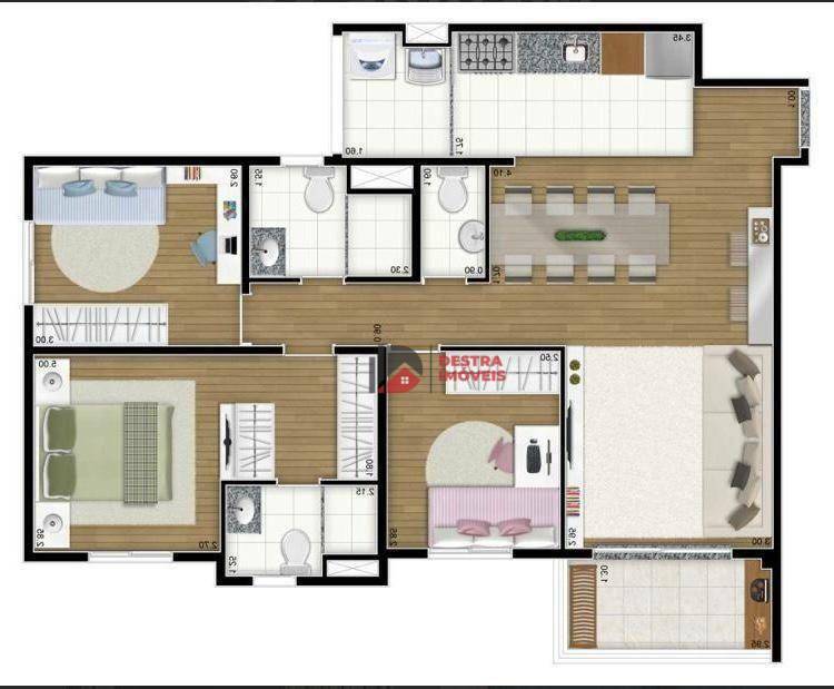 Apartamento à venda com 3 quartos, 85m² - Foto 6