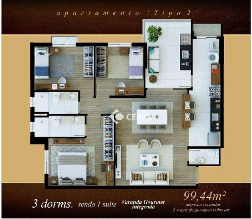 Apartamento à venda com 3 quartos, 99m² - Foto 5