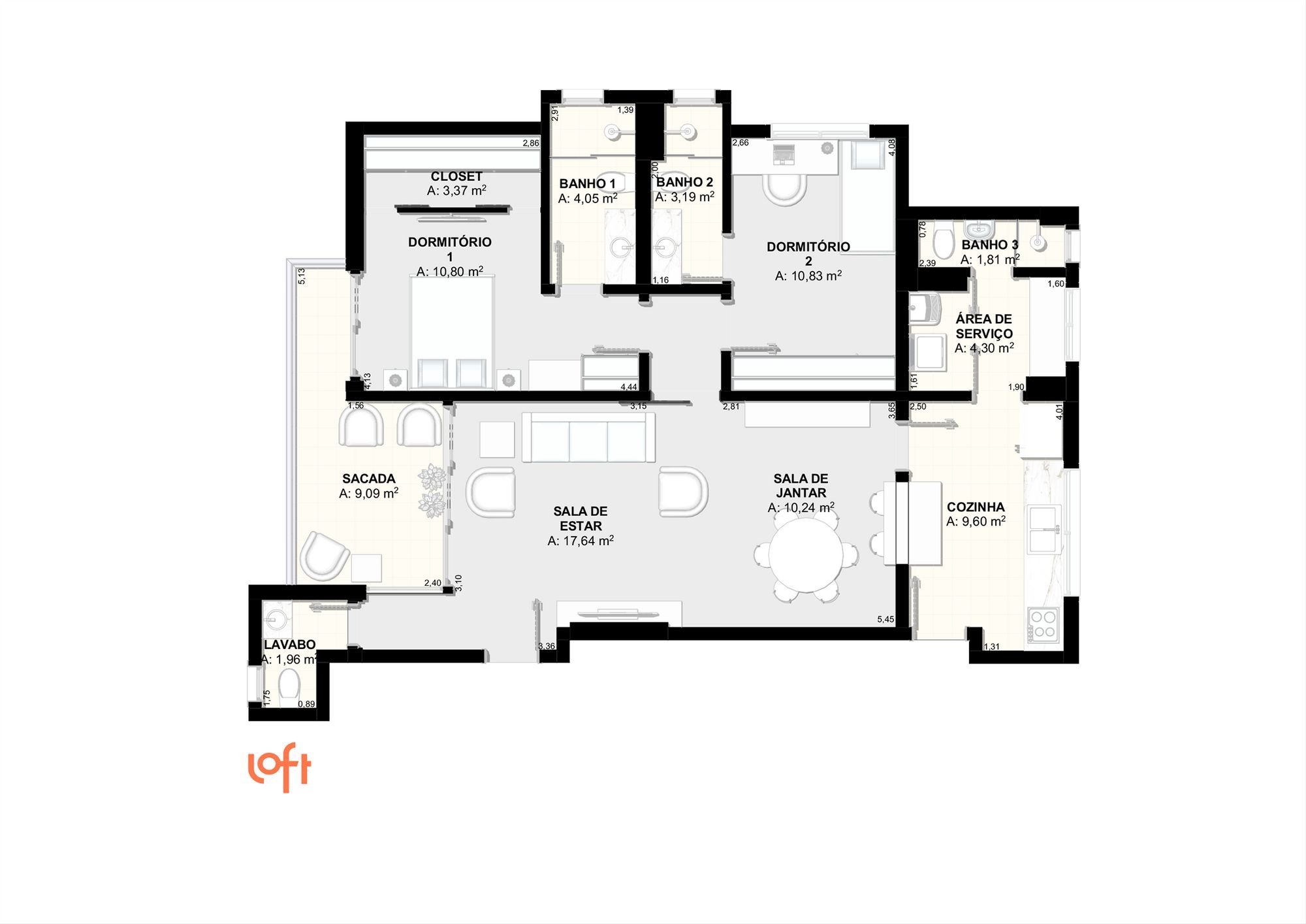 Apartamento à venda com 2 quartos, 104m² - Foto 12