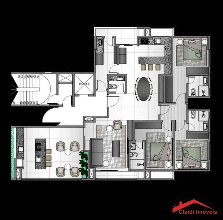 Apartamento à venda com 3 quartos, 218m² - Foto 28