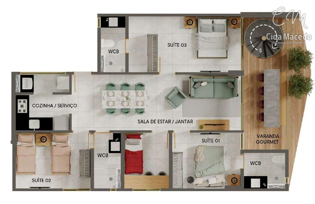 Apartamento à venda com 3 quartos, 63m² - Foto 31