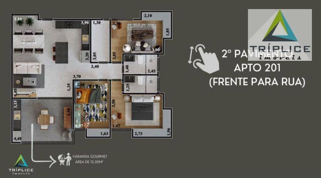 Apartamento à venda com 3 quartos, 115m² - Foto 12