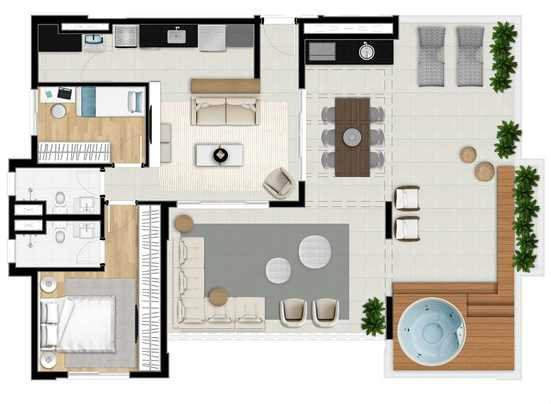 Apartamento à venda com 2 quartos, 57m² - Foto 7