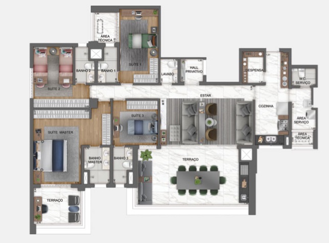 Apartamento à venda com 3 quartos, 185m² - Foto 5