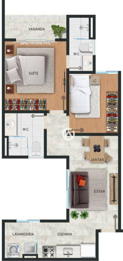 Apartamento à venda com 2 quartos, 62m² - Foto 7