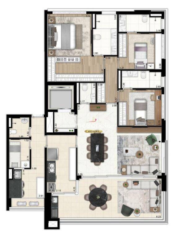 Apartamento à venda com 3 quartos, 156m² - Foto 17