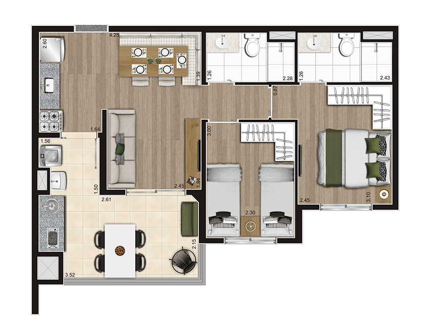 Apartamento à venda com 2 quartos, 5633m² - Foto 26