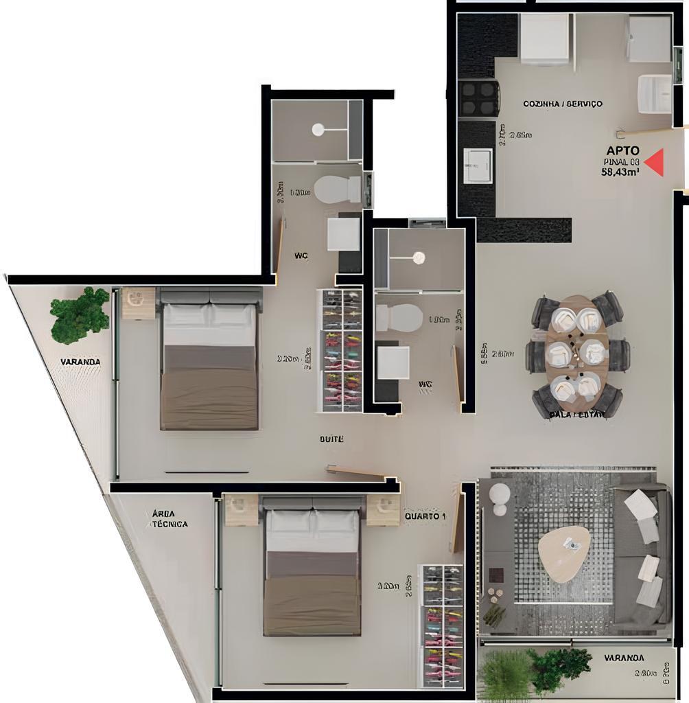 Apartamento à venda com 3 quartos, 7151m² - Foto 20