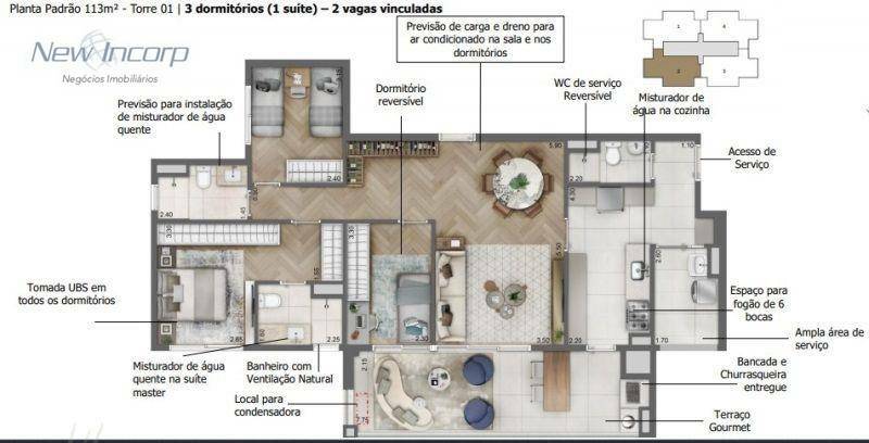 Apartamento à venda com 3 quartos, 113m² - Foto 30