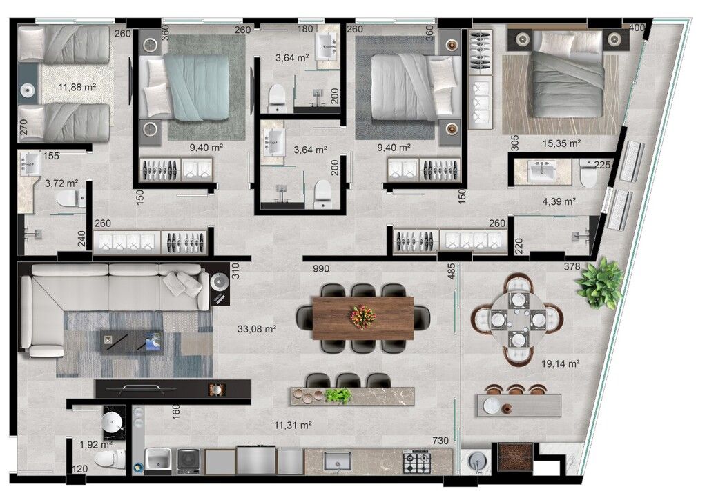 Apartamento à venda com 3 quartos, 125m² - Foto 30