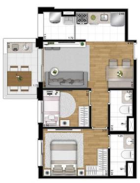 Apartamento à venda com 2 quartos, 52m² - Foto 5