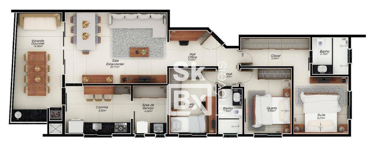 Apartamento à venda com 3 quartos, 110m² - Foto 24