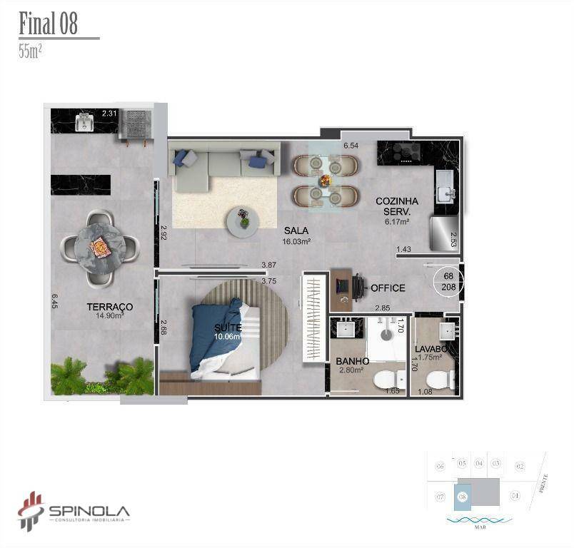 Apartamento à venda com 1 quarto, 54m² - Foto 12