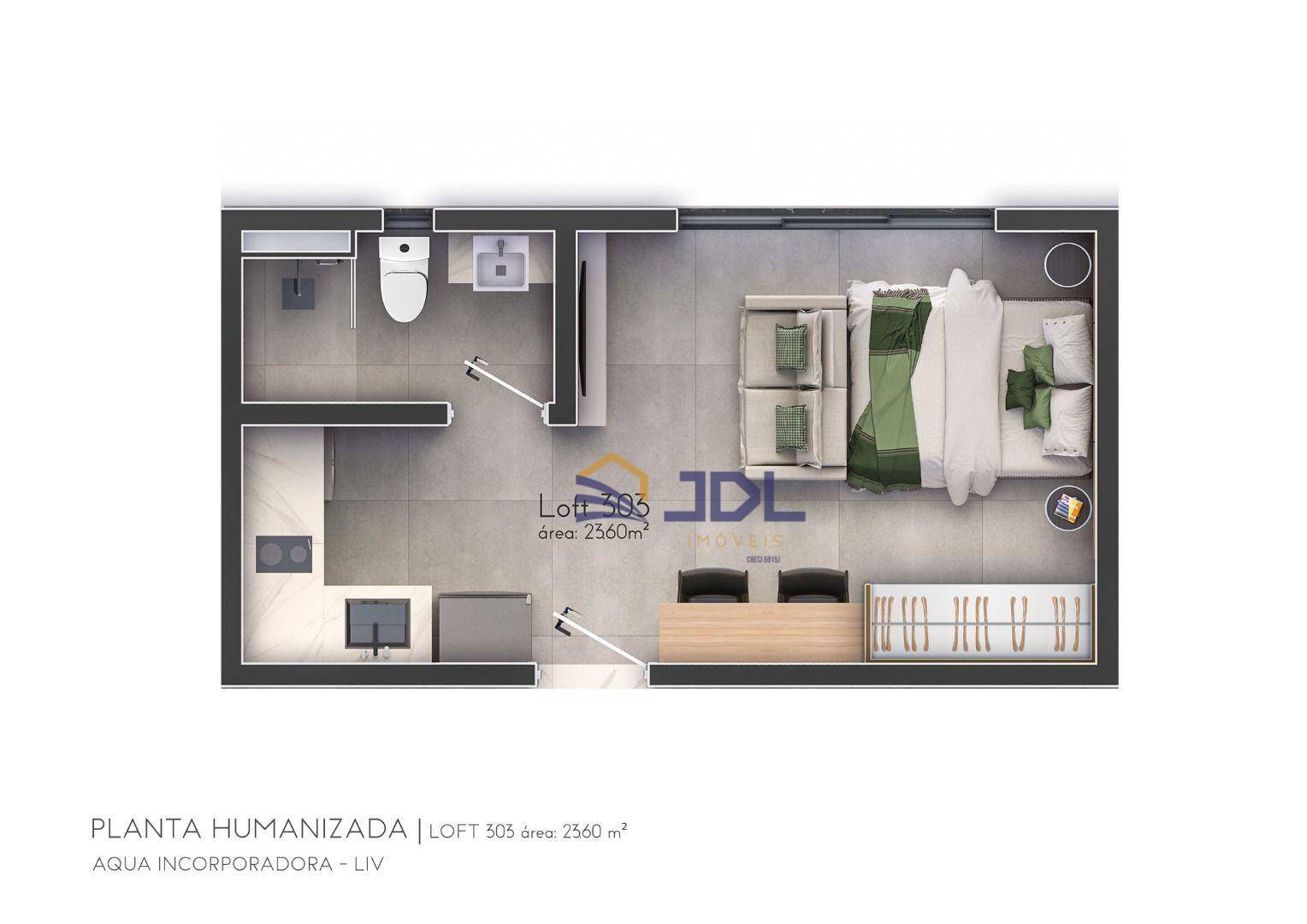 Apartamento à venda com 1 quarto, 23m² - Foto 11