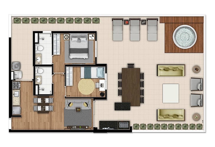 Apartamento à venda com 2 quartos, 142m² - Foto 14