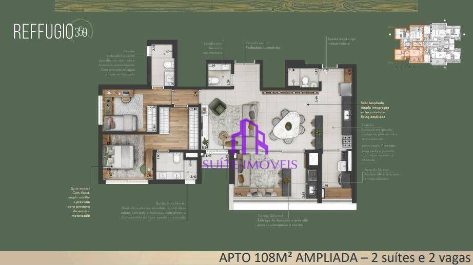 Apartamento à venda com 3 quartos, 150m² - Foto 1