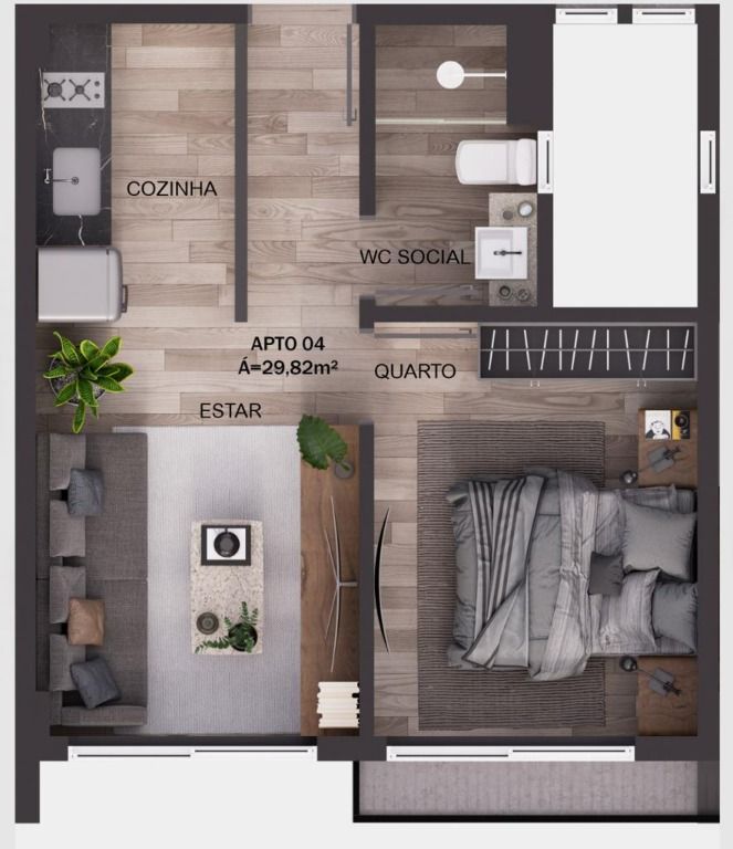 Apartamento à venda com 2 quartos, 57m² - Foto 14