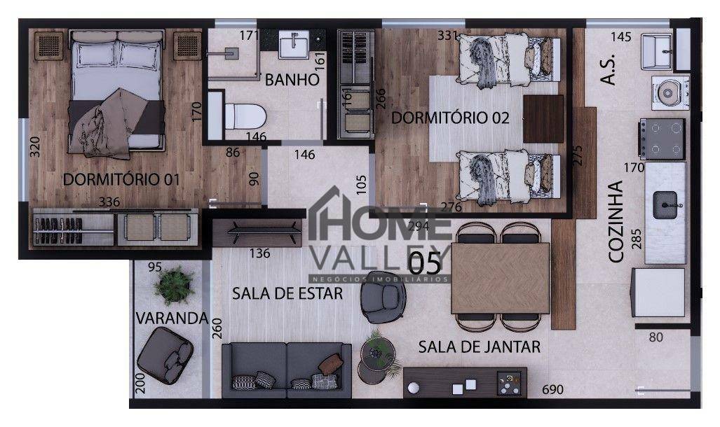 Apartamento à venda com 2 quartos, 51m² - Foto 6