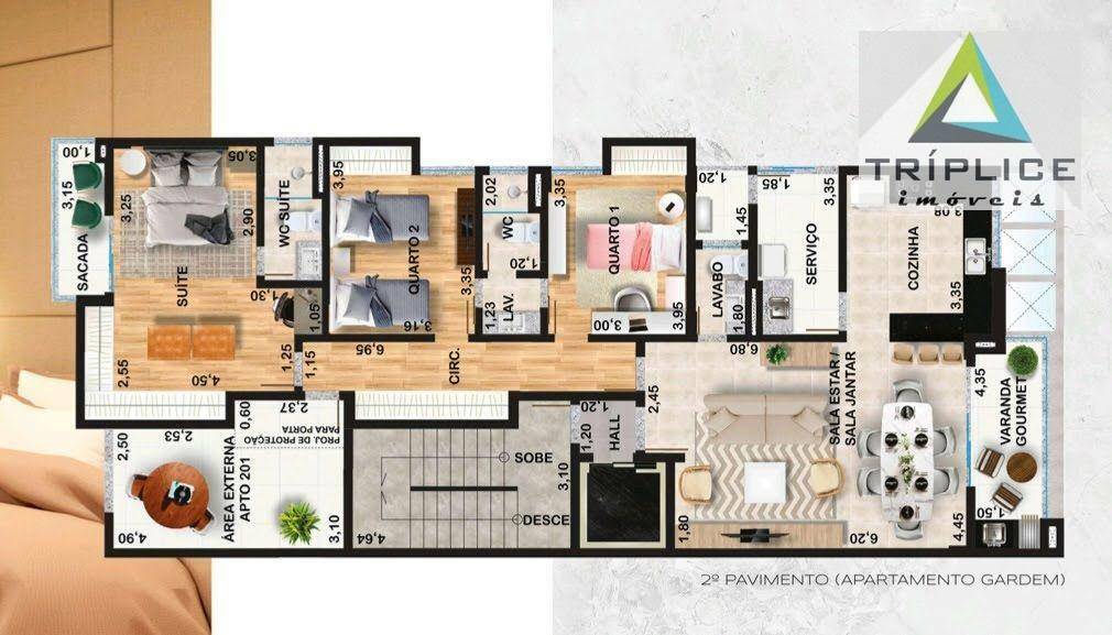 Apartamento à venda com 3 quartos, 133m² - Foto 8