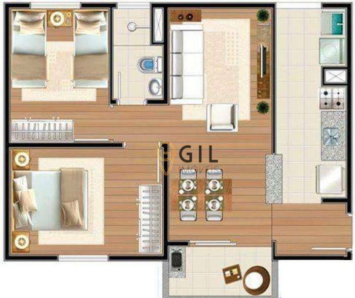 Apartamento à venda com 2 quartos, 56m² - Foto 8