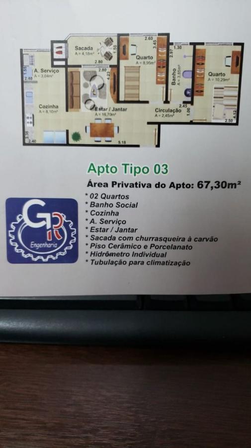 Apartamento à venda com 2 quartos, 67m² - Foto 2