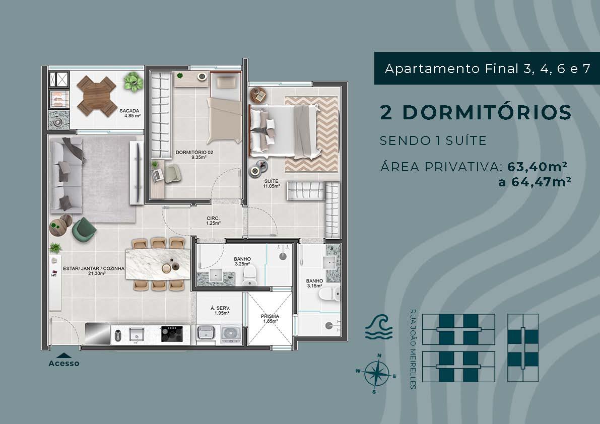 Apartamento à venda com 2 quartos, 64m² - Foto 20