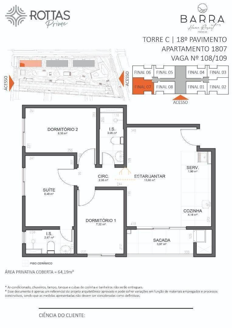 Apartamento à venda com 3 quartos, 64m² - Foto 7