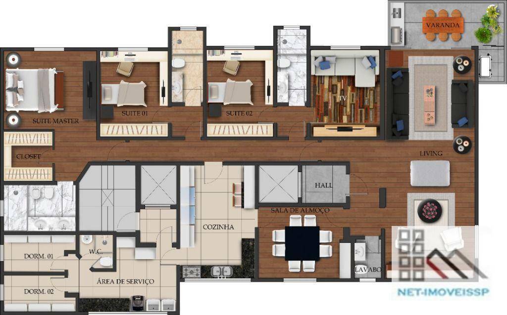 Apartamento à venda com 4 quartos, 230m² - Foto 14